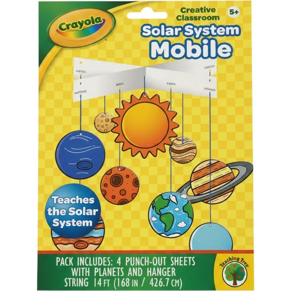 Crayola Creative Classroom Solar System Mobile DIY Kit Teaching Tree Ages 5+ NEW